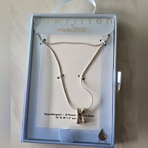 Unwritten Women Silver Letter K Name Initial Necklace New